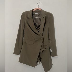 Good American Olive Blazer Dress